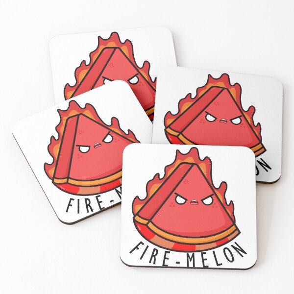 Item preview, Kawaii Cartoon Watermelon Firemelon Illustration designed and sold by cookingwithten.