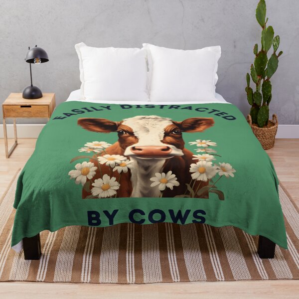 Item preview, Easily Distracted by Cows Retro Design | Funny Cow Lover T-Shirt designed and sold by The Whimsical Homestead.