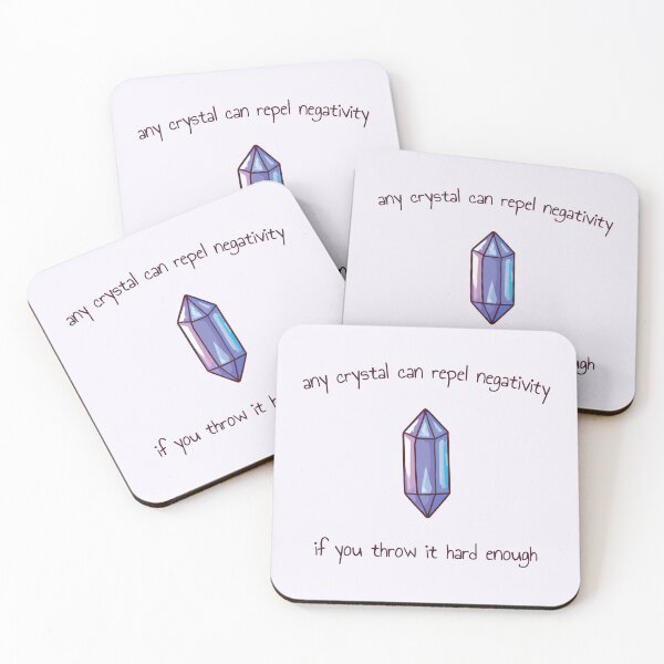 Item preview, Any crystal can repel negativity if you throw it hard enough designed and sold by wonderxwander.