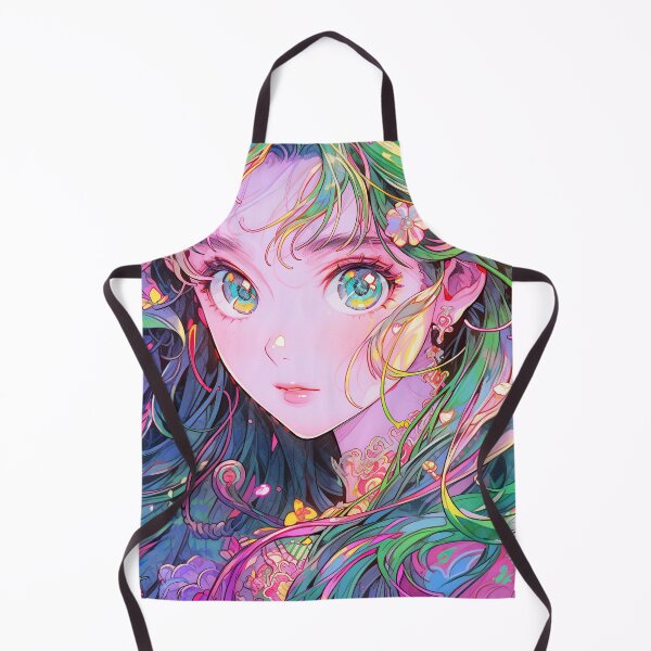 Item preview, Beautiful Floral Green Haired Anime Girl designed and sold by bubblegoth.
