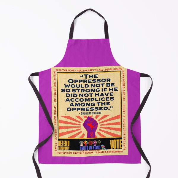 Item preview, PMD01023 Progressive Movement Designs Simone de Beauvoir Oppressor quote design shows you support democracy and progressive goals for Progressives Democrats Independents Liberals LGBTQ designed and sold by ProgressiveLeft.