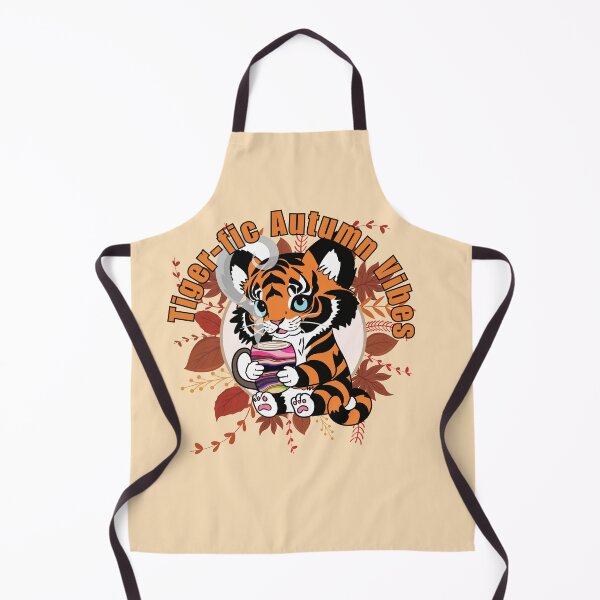 Item preview, Tiger-fic Autumn Vibes: Cozy Chibi Tiger & Latte Illustration designed and sold by Lubellebubble20.