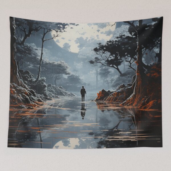 Item preview, Misty Cascade: An Impressionist Reverie - 5 designed and sold by Moisky Art.