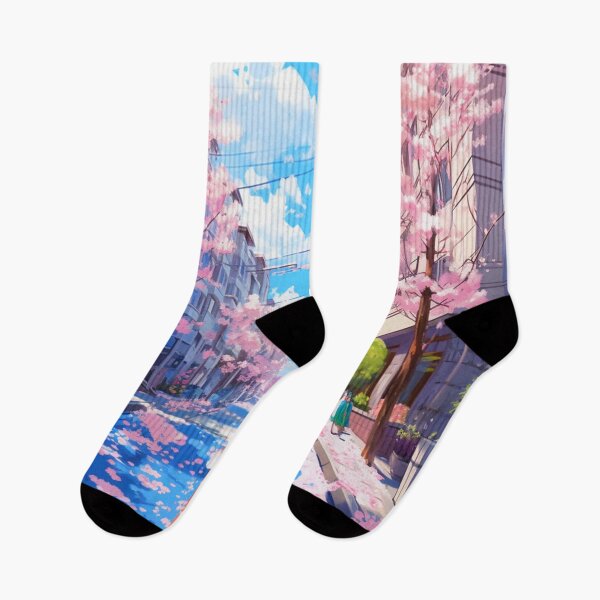 Item preview, Street of Cherry Blossoms designed and sold by RedCosmos-.
