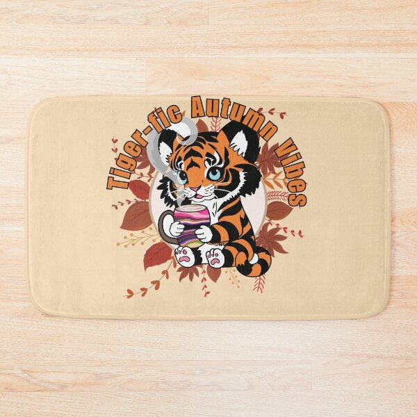 Item preview, Tiger-fic Autumn Vibes: Cozy Chibi Tiger & Latte Illustration designed and sold by Lubellebubble20.