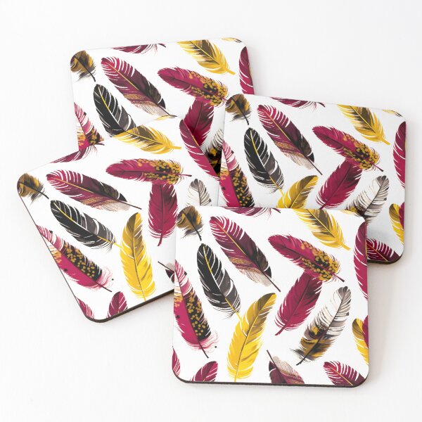 Item preview, Feathers - Burgundy, pink, ivory, gold, black 3 designed and sold by Highlandkings.