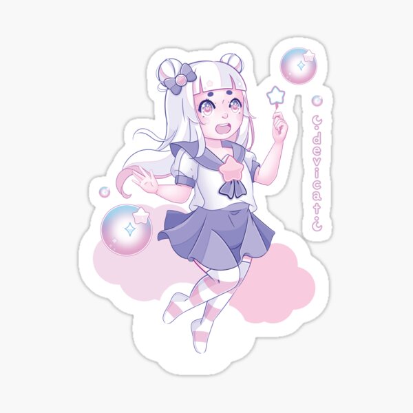 Item preview, CandiCat Chibi Bubbles • 2023 designed and sold by Devi Cat.