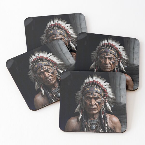 Item preview, Portrait of Indian Chief  designed and sold by JakeMauiDesign.