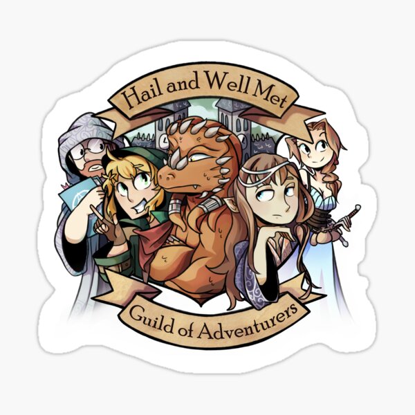 Hail and Well Met - Logo (2) Sticker