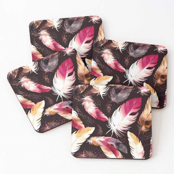 Item preview, Feathers - Burgundy, pink, ivory, gold, black 4 designed and sold by Highlandkings.