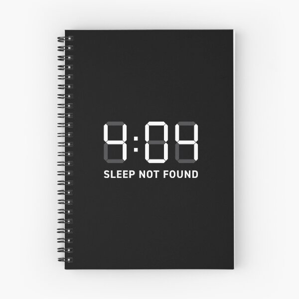 Item preview, 4:04 (Error 404) Sleep Not Found (White on black) designed and sold by STUDIO-72.