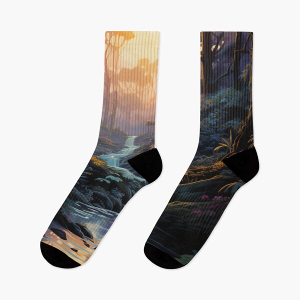 Item preview, Misty Cascade: An Impressionist Reverie - 7 designed and sold by Moisky Art.