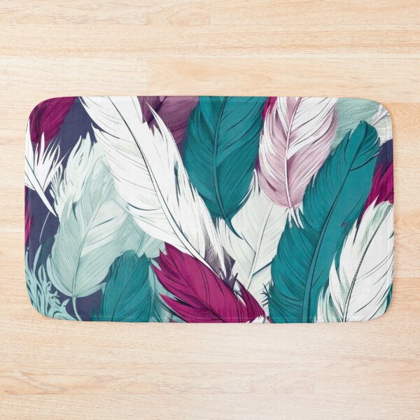 Item preview, Feathers - Burgundy, teal, gray, white, silver designed and sold by Highlandkings.