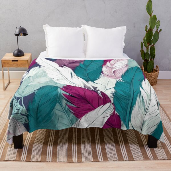 Item preview, Feathers - Burgundy, teal, gray, white, silver designed and sold by Highlandkings.