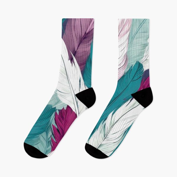 Item preview, Feathers - Burgundy, teal, gray, white, silver designed and sold by Highlandkings.