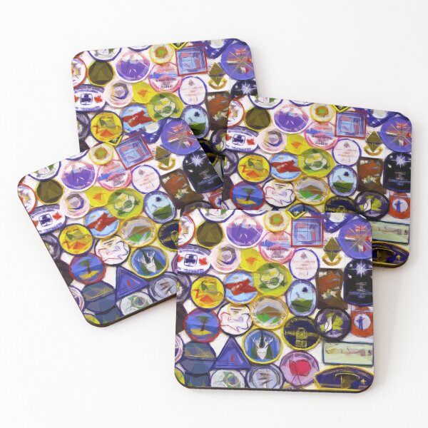 Item preview, Guide badges Adelboden. Image created using geometric shapes designed and sold by EdgyEdgeArt.