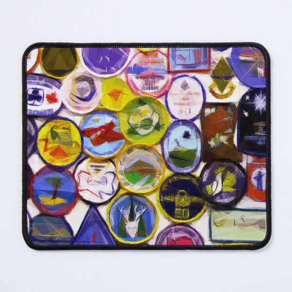 Item preview, Guide badges Adelboden. Image created using geometric shapes designed and sold by EdgyEdgeArt.