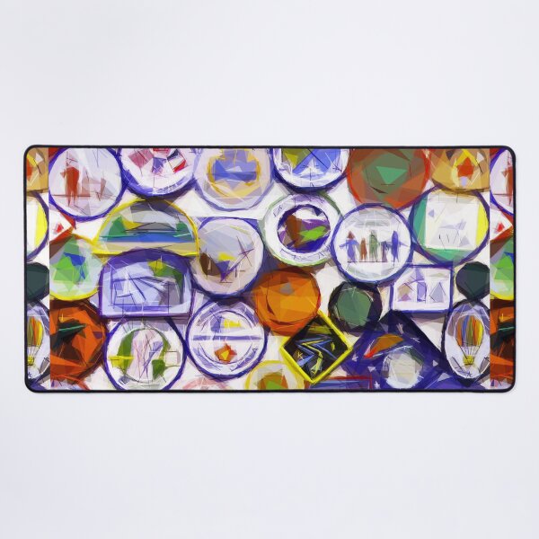 Item preview, Guide badges Adelboden. Image created using geometric shapes designed and sold by EdgyEdgeArt.