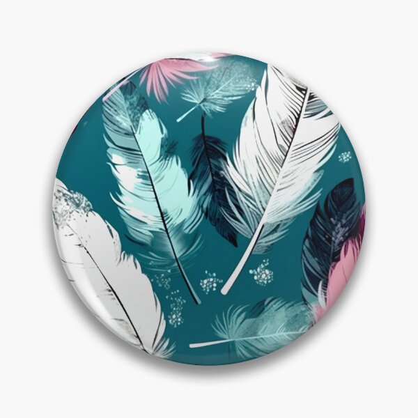 Artikelvorschau, Feathers - Burgundy, teal, gray, white, silver 2 entworfen und verkauft von Highlandkings.