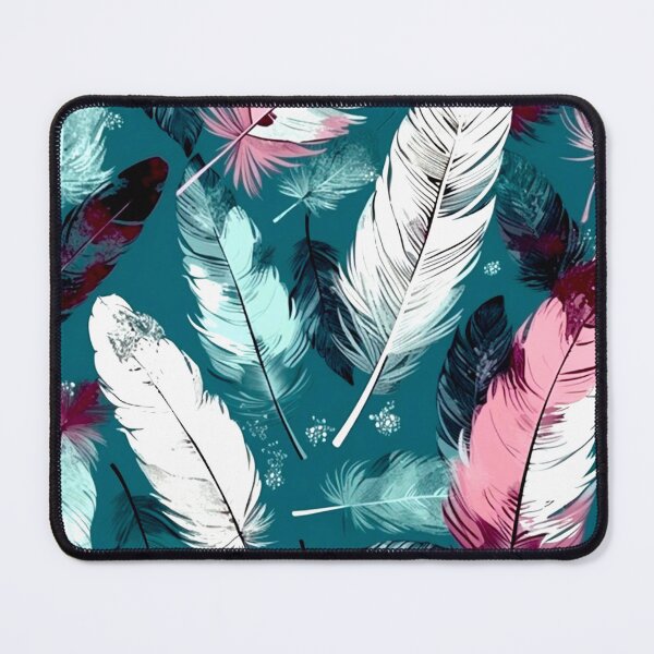 Item preview, Feathers - Burgundy, teal, gray, white, silver 2 designed and sold by Highlandkings.
