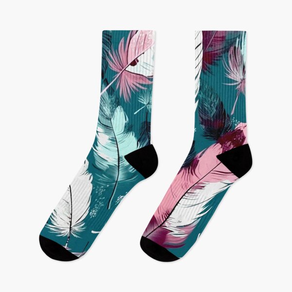 Artikelvorschau, Feathers - Burgundy, teal, gray, white, silver 2 entworfen und verkauft von Highlandkings.
