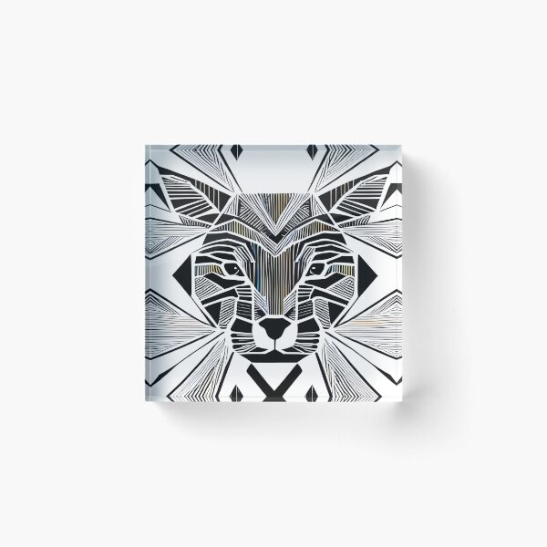 Item preview, Geometric Tiger: A Vintage Low-Poly Design of the Jungle King designed and sold by DreamStore360.