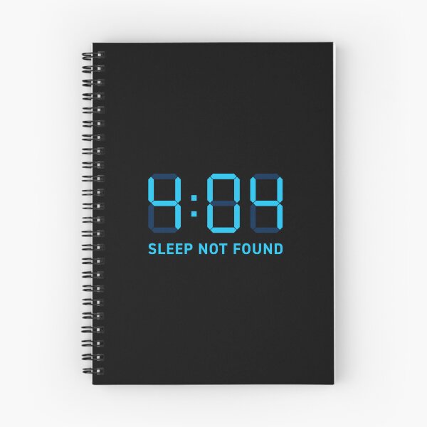 Item preview, 4:04 (Error 404) Sleep Not Found (Blue on black) designed and sold by STUDIO-72.