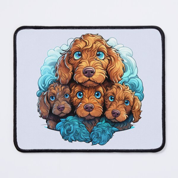 Item preview, Curious Irish Doodle Puppies, Affectionate Quartet of Cuteness designed and sold by CatDogBin.