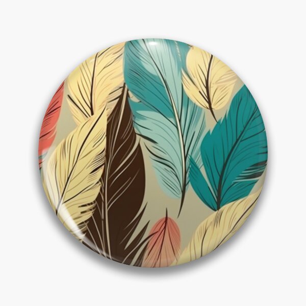 Artikelvorschau, Feathers - Burgundy, teal, peach, ivory, gold entworfen und verkauft von Highlandkings.