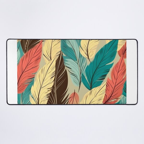Artikelvorschau, Feathers - Burgundy, teal, peach, ivory, gold entworfen und verkauft von Highlandkings.