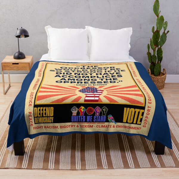 Item preview, PMD01025 Progressive Movement Designs Simone de Beauvoir Oppressor quote design shows you support democracy and progressive goals for American Progressives Democrats Independents Liberals Feminists  designed and sold by ProgressiveLeft.