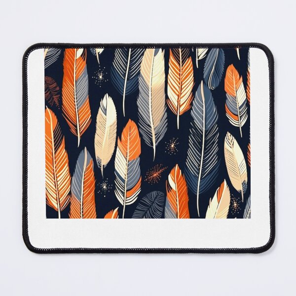 Item preview, Feathers - Burnt orange, navy, gray, cream, gold designed and sold by Highlandkings.