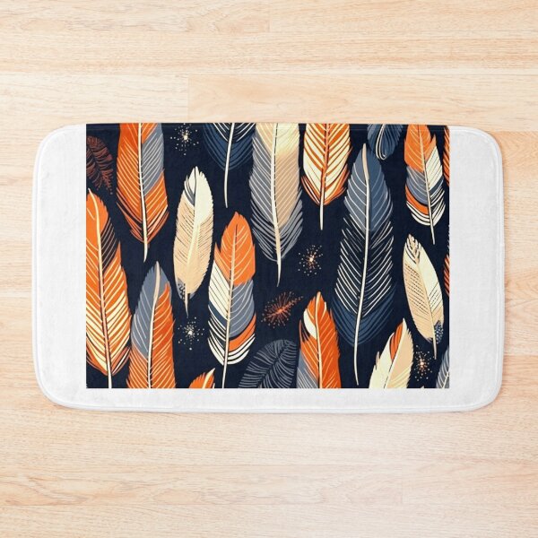 Item preview, Feathers - Burnt orange, navy, gray, cream, gold designed and sold by Highlandkings.