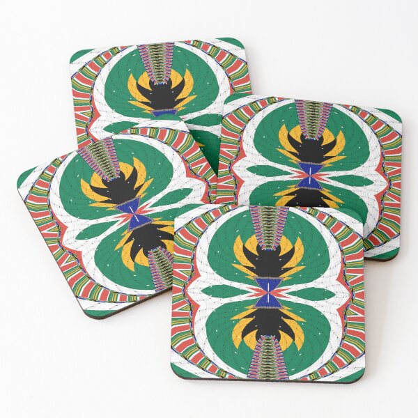 Item preview,  Attractive original abstract geometric artwork, inspired by the South African flag in a vintage style. designed and sold by Ralek.