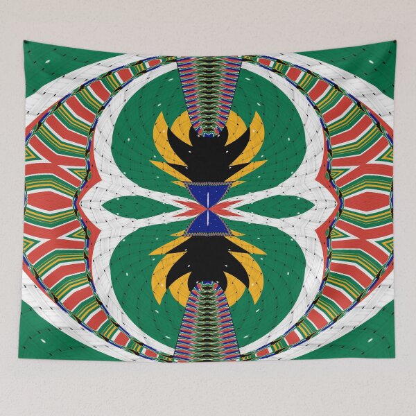 Item preview,  Attractive original abstract geometric artwork, inspired by the South African flag in a vintage style. designed and sold by Ralek.