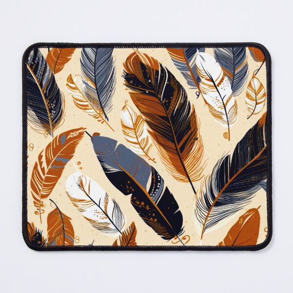 Artikelvorschau, Feathers - Burnt orange, navy, gray, cream, gold 2 entworfen und verkauft von Highlandkings.