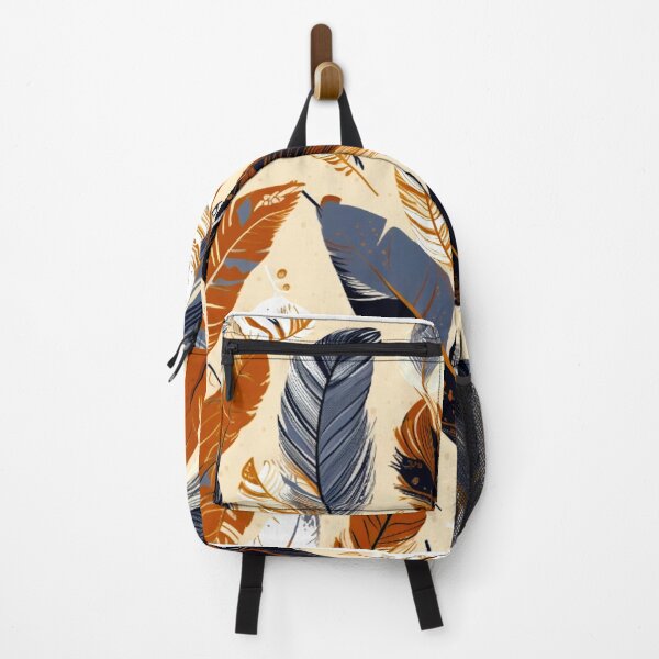 Artikelvorschau, Feathers - Burnt orange, navy, gray, cream, gold 2 entworfen und verkauft von Highlandkings.