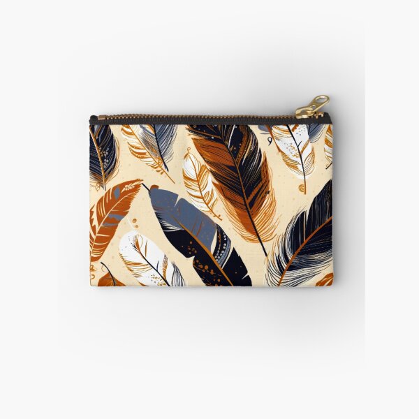 Item preview, Feathers - Burnt orange, navy, gray, cream, gold 2 designed and sold by Highlandkings.