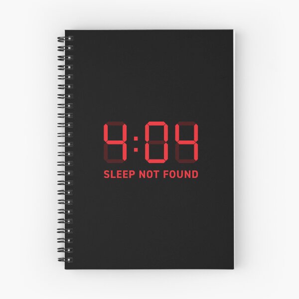 Item preview, 4:04 (Error 404) Sleep Not Found (Red on black) designed and sold by STUDIO-72.