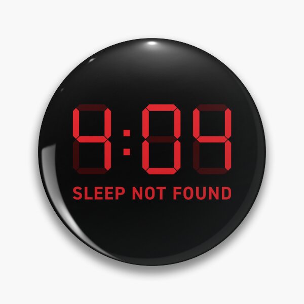 Item preview, 4:04 (Error 404) Sleep Not Found (Red on black) designed and sold by STUDIO-72.