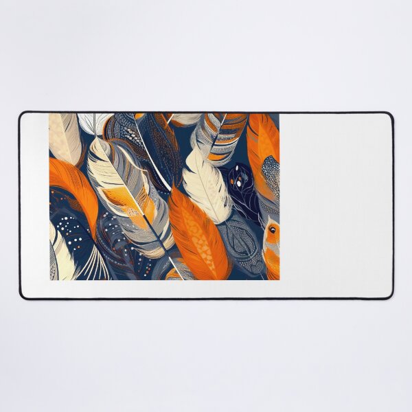 Artikelvorschau, Feathers - Burnt orange, navy, gray, cream, gold 3 entworfen und verkauft von Highlandkings.