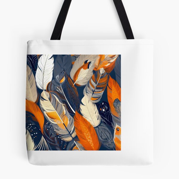 Item preview, Feathers - Burnt orange, navy, gray, cream, gold 3 designed and sold by Highlandkings.