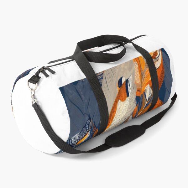 Item preview, Feathers - Burnt orange, navy, gray, cream, gold 3 designed and sold by Highlandkings.