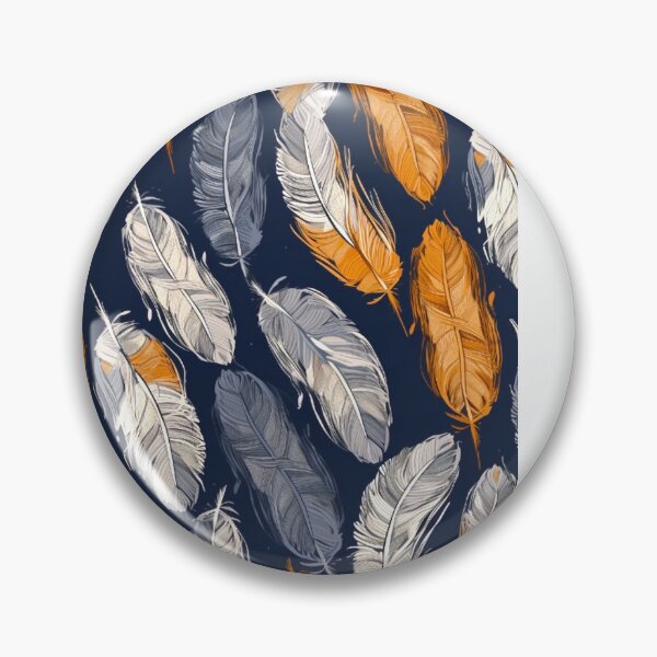 Artikelvorschau, Feathers - Burnt orange, navy, gray, cream, gold 4 entworfen und verkauft von Highlandkings.