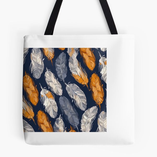 Item preview, Feathers - Burnt orange, navy, gray, cream, gold 4 designed and sold by Highlandkings.