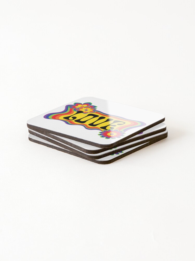 Thumbnail 4 of 5, Coasters (Set of 4), Love designed and sold by RJArtDesign.