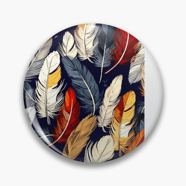 Item preview, Feathers - Burnt orange, navy, gray, cream, gold 5 designed and sold by Highlandkings.