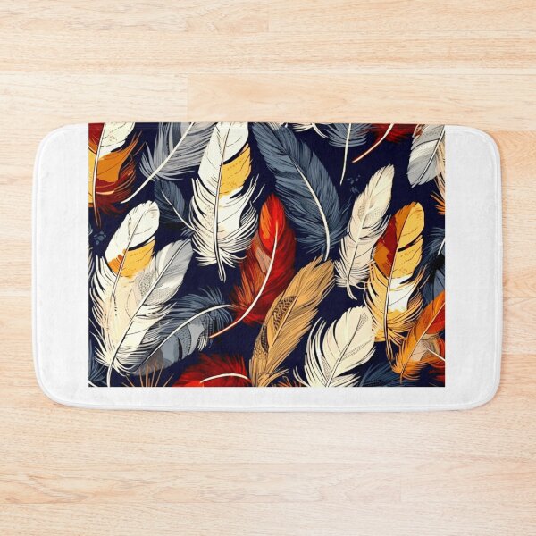 Item preview, Feathers - Burnt orange, navy, gray, cream, gold 5 designed and sold by Highlandkings.