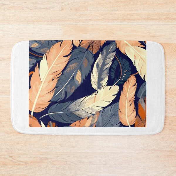 Item preview, Feathers - Burnt orange, navy, gray, cream, gold 6  designed and sold by Highlandkings.
