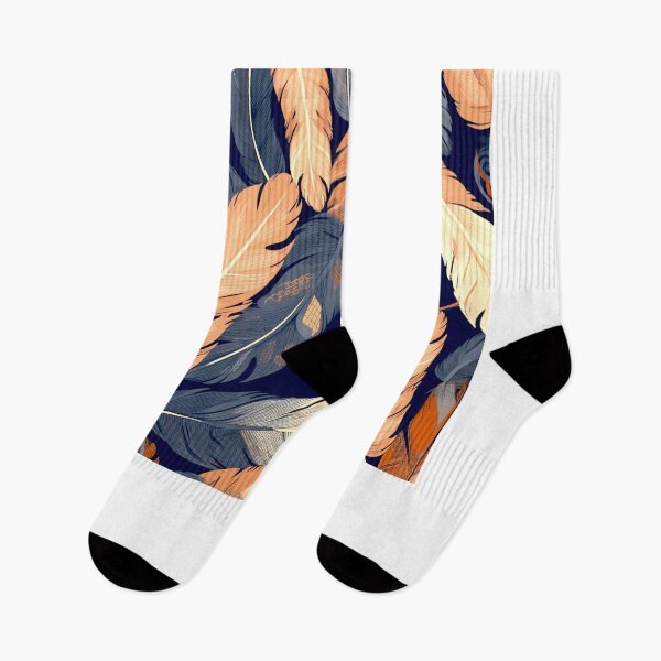 Item preview, Feathers - Burnt orange, navy, gray, cream, gold 6  designed and sold by Highlandkings.
